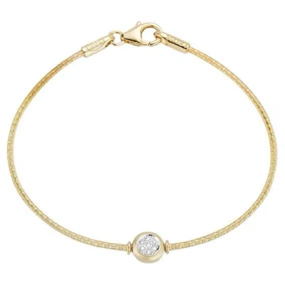 Pre-owned I. Reiss Hand-crafted 14 Karat Yellow Gold Mesh Bracelet
