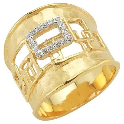 Pre-owned I. Reiss Hand-crafted 14 Karat Yellow Gold Vitrage Ring