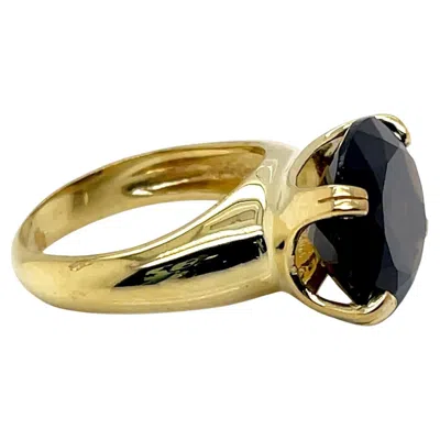 Pre-owned I. Reiss Hand-crafted 14k Gold 10.3ct Smoky Topaz Cocktail Ring In Multi