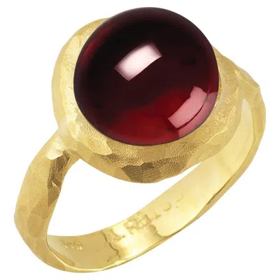 Pre-owned I. Reiss Hand-crafted 14k Gold 4.9 Ct. Tw. Garnet Cocktail Ring In Multi