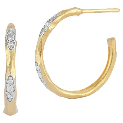 Pre-owned I. Reiss Hand-crafted 14k Yellow Gold Dangling Dog Tag Earrings