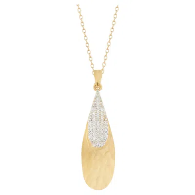 Pre-owned I. Reiss Hand-crafted 14k Yellow Gold Tear Drop Pendant