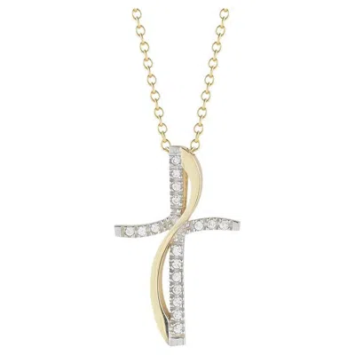 Pre-owned I. Reiss Hand-crafted 14k Yellow Gold United Methodist Church Cross & Flame Pendant