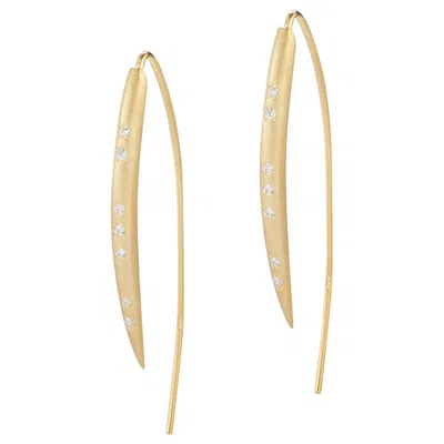 Pre-owned I. Reiss Hand-crafted 14k Yellow Gold Wire Bow Earrings