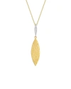 I. Reiss 14k 0.05 Ct. Tw. Diamond Large Leaf Necklaces