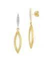I. Reiss 14k 0.10 Ct. Tw. Diamond Dangle Earrings