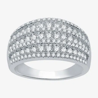 I Said Yes (h-i / I1) 1 Ct. T.w. Lab Grown White Diamond Sterling Silver Or 14k Gold Over Silver Anniversary Ba In Metallic