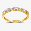I Said Yes (h-i / I1) 1/10 Ct. T.w. Lab Grown White Diamond Sterling Silver Or 14k Gold Over Silver Wedding Ban In Gold