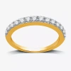 I Said Yes (h-i / I1) 1/2 Ct. T.w. Lab Grown White Diamond Sterling Silver Or 14k Gold Over Silver Wedding Band In Gold