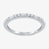 I Said Yes (h-i / I1) 1/3 Ct. T.w. Lab Grown White Diamond Sterling Silver Or 14k Gold Over Silver Wedding Band In Metallic