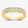 I Said Yes (h-i / I1) 1/3 Ct. T.w. Lab Grown White Diamond Sterling Silver Or 14k Gold Over Silver Wedding Band In Gold