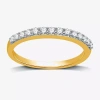 I Said Yes (h-i / I1) 1/4 Ct. T.w. Lab Grown White Diamond Sterling Silver Or 14k Gold Over Silver Wedding Band In Gold