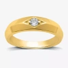 I Said Yes (h-i / I1) 1/5 Ct. T.w. Lab Grown White Diamond Sterling Silver Or 14k Gold Over Silver Wedding Band In Gold