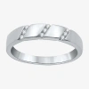 I Said Yes (h-i / I1) 1/6 Ct. T.w. Lab Grown White Diamond Sterling Silver Or 14k Gold Over Silver Wedding Band In Metallic