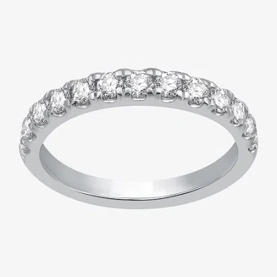 I Said Yes (h-i / I1) 3/4 Ct. T.w. Lab Grown White Diamond Sterling Silver Or 14k Gold Over Silver Wedding Band In Metallic