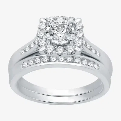 I Said Yes (h-i / I1) Womens 1 Ct. T.w. Lab Grown White Diamond Sterling Silver Or 14k Gold Over Silver Cushion