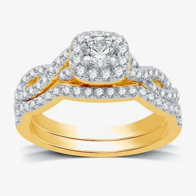 I Said Yes (h-i / I1) Womens 1 Ct. T.w. Lab Grown White Diamond Sterling Silver Or 14k Gold Over Silver Cushion
