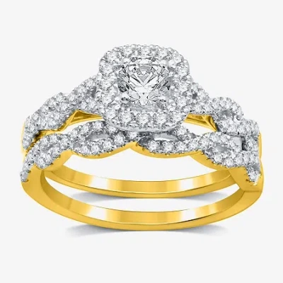 I Said Yes (h-i / I1) Womens 1 Ct. T.w. Lab Grown White Diamond Sterling Silver Or 14k Gold Over Silver Cushion