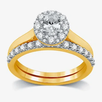 I Said Yes (h-i / I1) Womens 1 Ct. T.w. Lab Grown White Diamond Sterling Silver Or 14k Gold Over Silver Oval Si