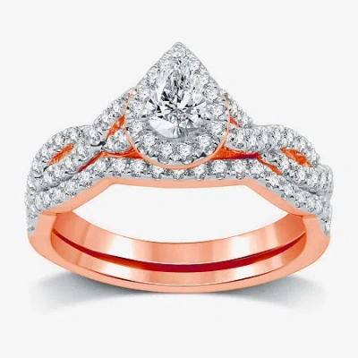 I Said Yes (h-i / I1) Womens 1 Ct. T.w. Lab Grown White Diamond Sterling Silver Or 14k Gold Over Silver Pear Si