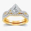 I Said Yes (h-i / I1) Womens 1 Ct. T.w. Lab Grown White Diamond Sterling Silver Or 14k Gold Over Silver Pear Si In Gold