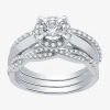I Said Yes (h-i / I1) Womens 1 Ct. T.w. Lab Grown White Diamond Sterling Silver Or 14k Gold Over Silver Round S In Metallic