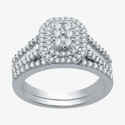 I Said Yes (h-i / I1) Womens 1 Ct. T.w. Lab Grown White Diamond Sterling Silver Or 14k Gold Over Silver Side St