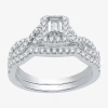 I Said Yes (h-i / I1) Womens 1 Ct. T.w. Lab Grown White Diamond Sterling Silver Or 14k Gold Over Silver Side St In Metallic