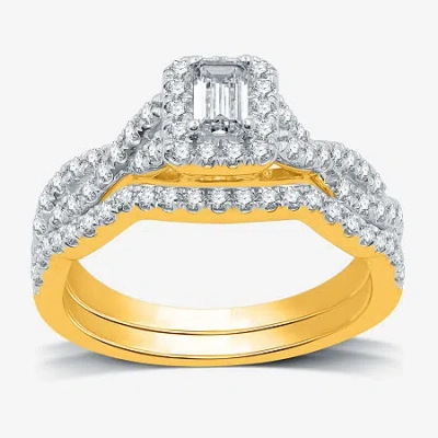 I Said Yes (h-i / I1) Womens 1 Ct. T.w. Lab Grown White Diamond Sterling Silver Or 14k Gold Over Silver Side St