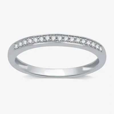 I Said Yes (h-i / I1) Womens 1/10 Ct. T.w. Lab Grown White Diamond Sterling Silver Band