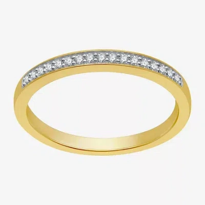 I Said Yes (h-i / I1) Womens 1/10 Ct. T.w. Lab Grown White Diamond Sterling Silver Wedding Band In Gold