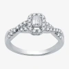 I Said Yes (h-i / I1) Womens 1/2 Ct. T.w. Lab Grown White Diamond Sterling Silver Or 14k Gold Over Silver Side  In Metallic
