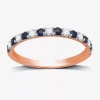 I Said Yes (h-i / I1) Womens 1/4 Ct. T.w. Lab Created Blue Sapphire Sterling Silver Wedding Band In Gold