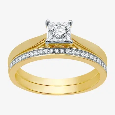 I Said Yes (h-i / I1) Womens 1/4 Ct. T.w. Lab Grown White Diamond 14k Gold Over Silver Sterling Silver Solitair