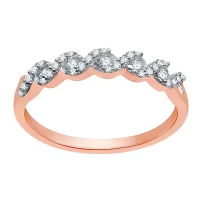 I Said Yes (h-i / I1) Womens 1/4 Ct. T.w. Lab Grown White Diamond Sterling Silver Anniversary Wedding Band In Gold