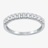 I Said Yes (h-i / I1) Womens 1/4 Ct. T.w. Lab Grown White Diamond Sterling Silver Anniversary Wedding Band In Metallic