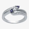I Said Yes (h-i / I1) Womens 1/8 Ct. T.w. Lab Grown White Diamond Sterling Silver Or 14k Gold Over Silver Side  In Silver