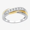 I Said Yes (h-i / I1) Womens 2mm 1/4 Ct. T.w. Lab Grown White Diamond 14k Gold Over Silver Sterling Silver Wedd In Silver