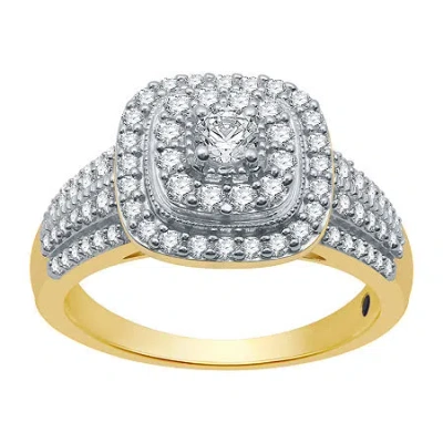 I Said Yes (h-i / I1) Womens 3/4 Ct. T.w. Lab Grown White Diamond 14k Gold Over Silver Sterling Silver Side Sto