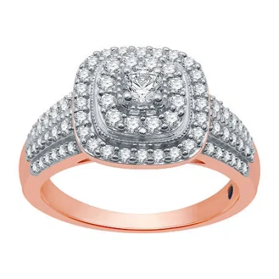 I Said Yes (h-i / I1) Womens 3/4 Ct. T.w. Lab Grown White Diamond 14k Rose Gold Over Silver Sterling Silver Sid In Metallic