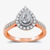 I Said Yes (h-i / I1) Womens 3/4 Ct. T.w. Lab Grown White Diamond Sterling Silver Or 14k Gold Over Silver Pear  In Multi