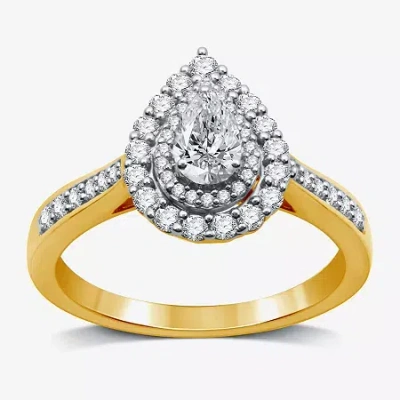 I Said Yes (h-i / I1) Womens 3/4 Ct. T.w. Lab Grown White Diamond Sterling Silver Or 14k Gold Over Silver Pear 