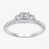 I Said Yes (h-i / I1) Womens 3/4 Ct. T.w. Lab Grown White Diamond Sterling Silver Side Stone Engagement Ring In Silver