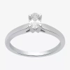 I Said Yes (h-i / Si2-i1) Womens 1/2 Ct. Lab Grown White Diamond Sterling Silver Oval Solitaire Engagement Ring In Metallic