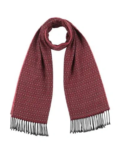 I Sarti Man Scarf Brick Size - Virgin Wool, Viscose In Red