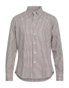 I Sarti Man Shirt Brown Size 17 ½ Cotton In Multi