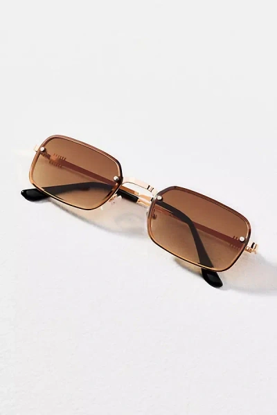 I-sea Frameless Rectangle Sunglasses In Gold