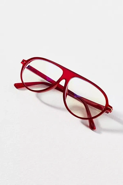 I-sea Patterned Aviator Readers In Red