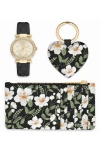 I TOUCH 36MM CRYSTAL EMBELLISHED WATCH, KEYCHAIN, & CARD WALLET GIFT SET