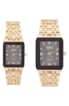 I Touch Set Of 2 Diamond Bracelet Strap Watches, 40mm & 32mm